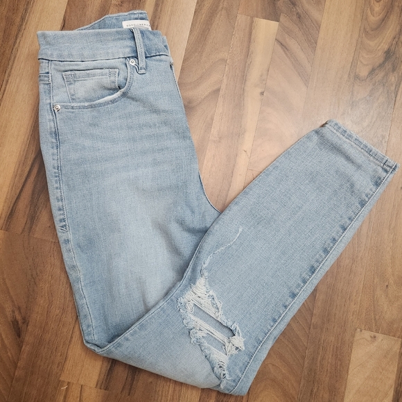 GOOD AMERICAN Good Waist Crop Light Blue Inseam Jeans Sz 8/29. New Witho… - Picture 8 of 9